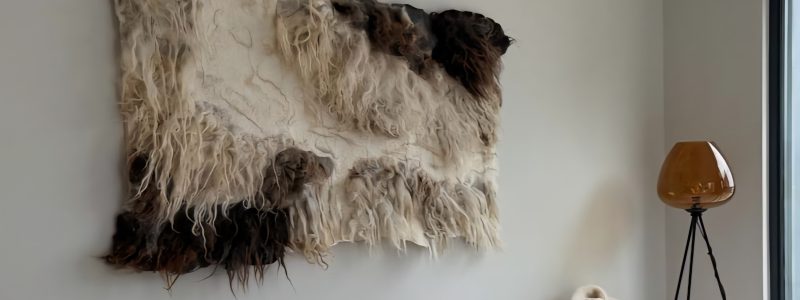 Wandkleed met vachtwol