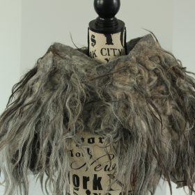 Stoere vachtkraag grijs -verkocht