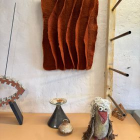 lamellen, oranjebruin,