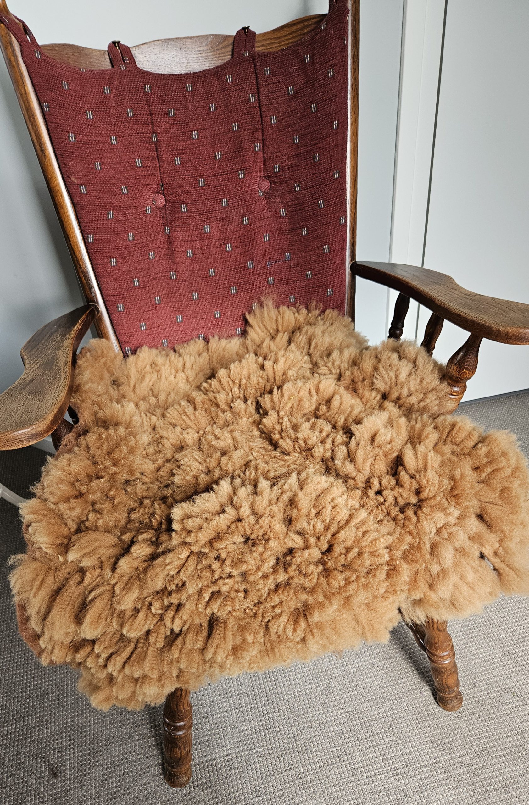 Alpacavacht warm bruin, 60 x 60 cm